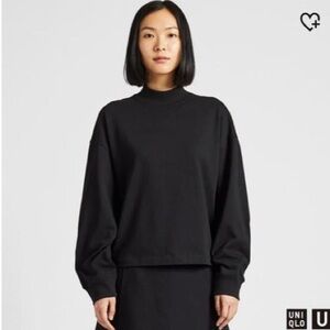 Uniqlo U Mock Neck Long Sleeve T-shirt - Black